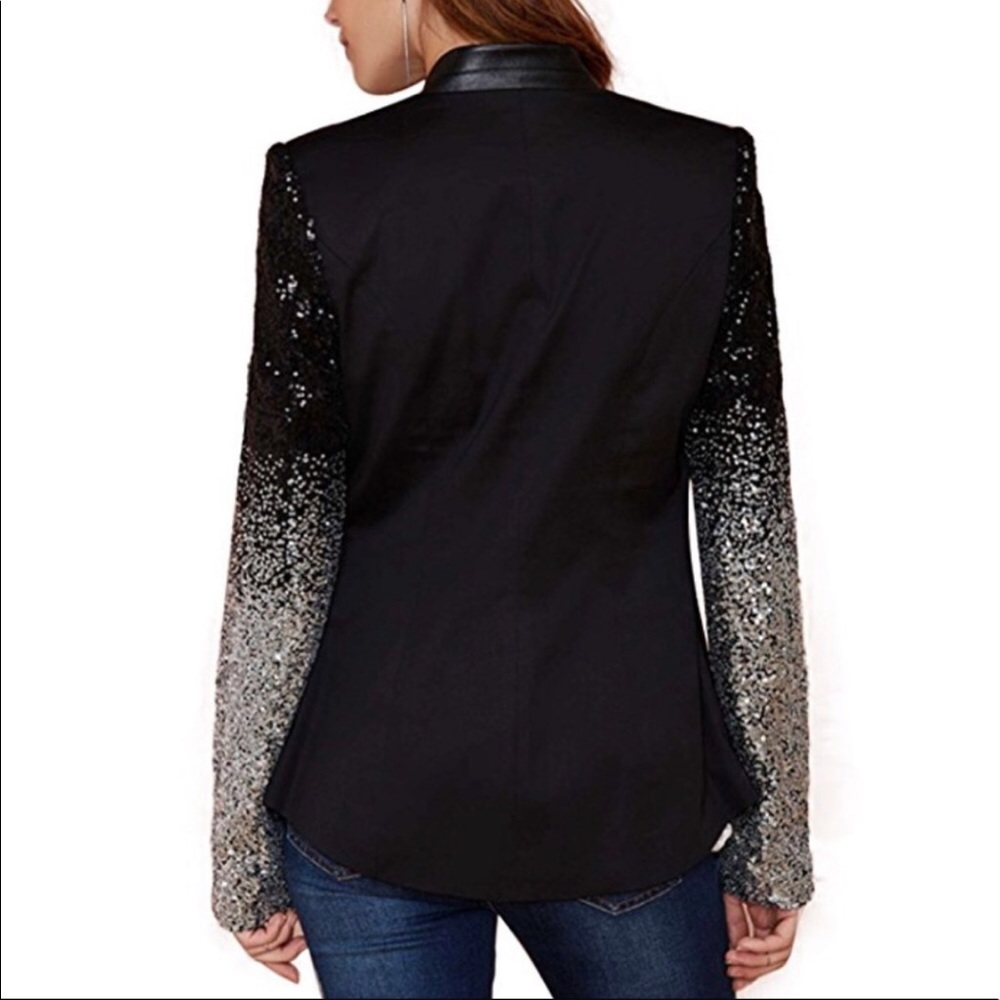 Restocking Silver Duchess Balayage Sequin Blazer - image 3